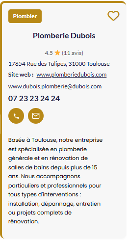 Fiche artisan améliorée pour mobile